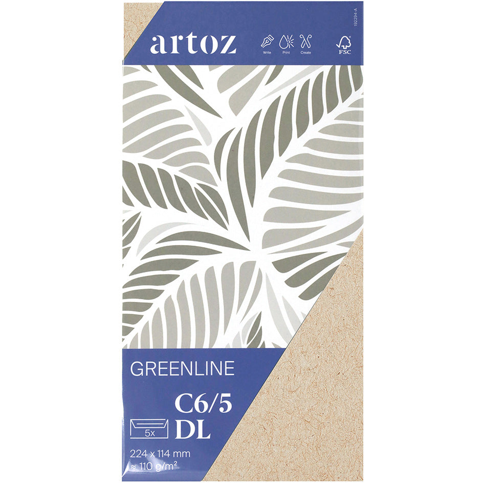 Artoz Briefumschlag C5/6, Selbstklebend, Desert, 120 g/m² – 5 Stk.