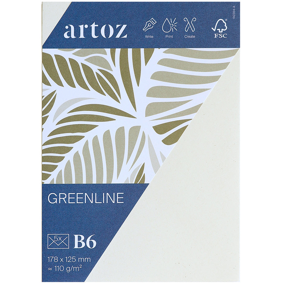 Artoz Couvert B6, Nassklebung, Tortilla, 120 g/m² – 5 Stk.