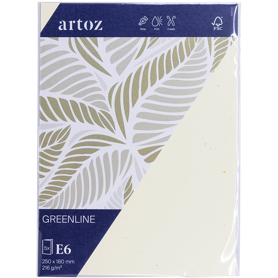 Artoz Klappkarten-Set – 180 × 255 mm, Karton 215 g/m², tortilla – 5 Stk