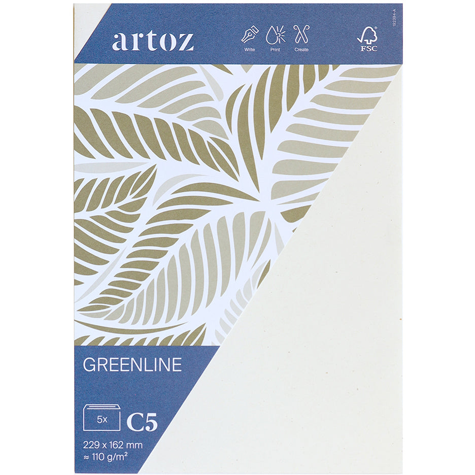 Artoz Couvert C5, Tortilla, 120 g/m², Greenline – 5 Stk.