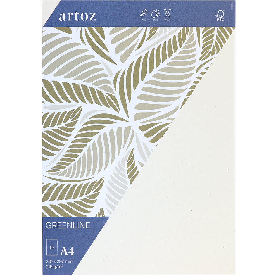 Artoz Green Line Karten – A4 – 215 g/m² – 5 Blatt – tortilla