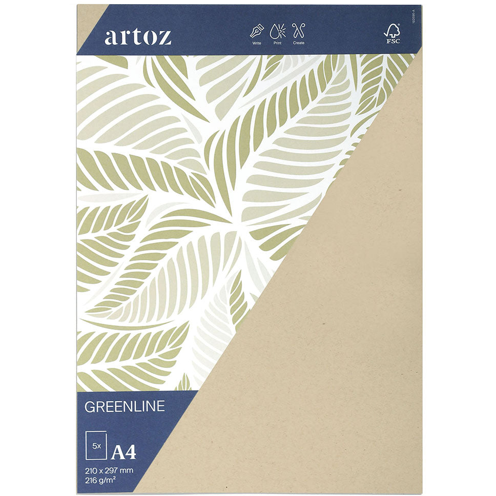Artoz Edelkarton, Green Line, beige, A4, 215 g/m², FSC
