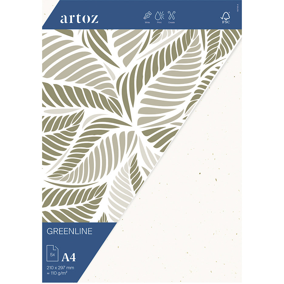 Artoz Design-Papier, Green Line, natur, A4, 120 g/m², 5 Blatt, FSC