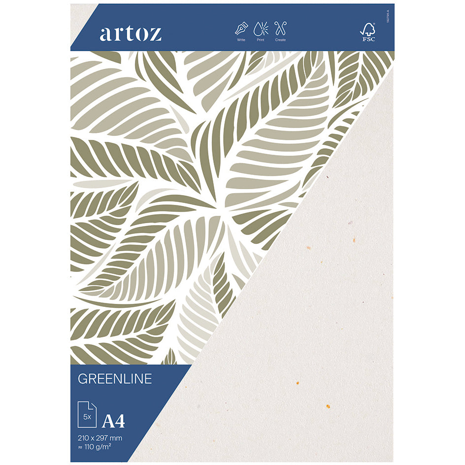Artoz Green Line Zeichenpapier – A4, 120 g/m², tortilla, 5 Blatt – FSC