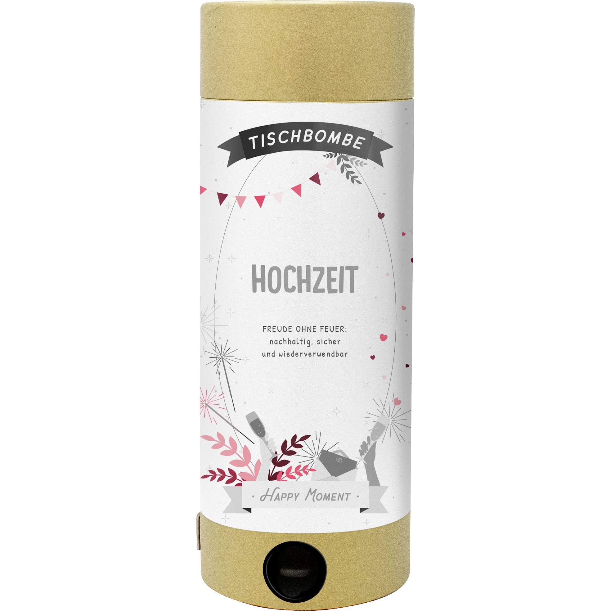 Artoz Tischbombe Hochzeit – mehrfarbig – Ø 11 cm × 30 cm – 378 g – wiederverwendbar