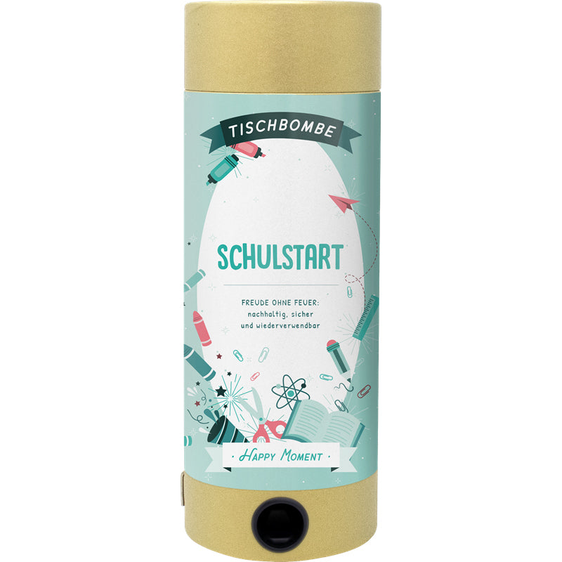 Artoz Tischbombe Schulstart – 11 × 30 × 11 cm – wiederverwendbar