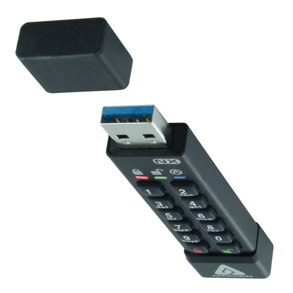 Apricorn 32GB AES XTS Secure 256-bit – USB-Stick (Kappe), USB Typ-A, USB 3.2 Gen 1, hardwareverschlüsselt, IP6
