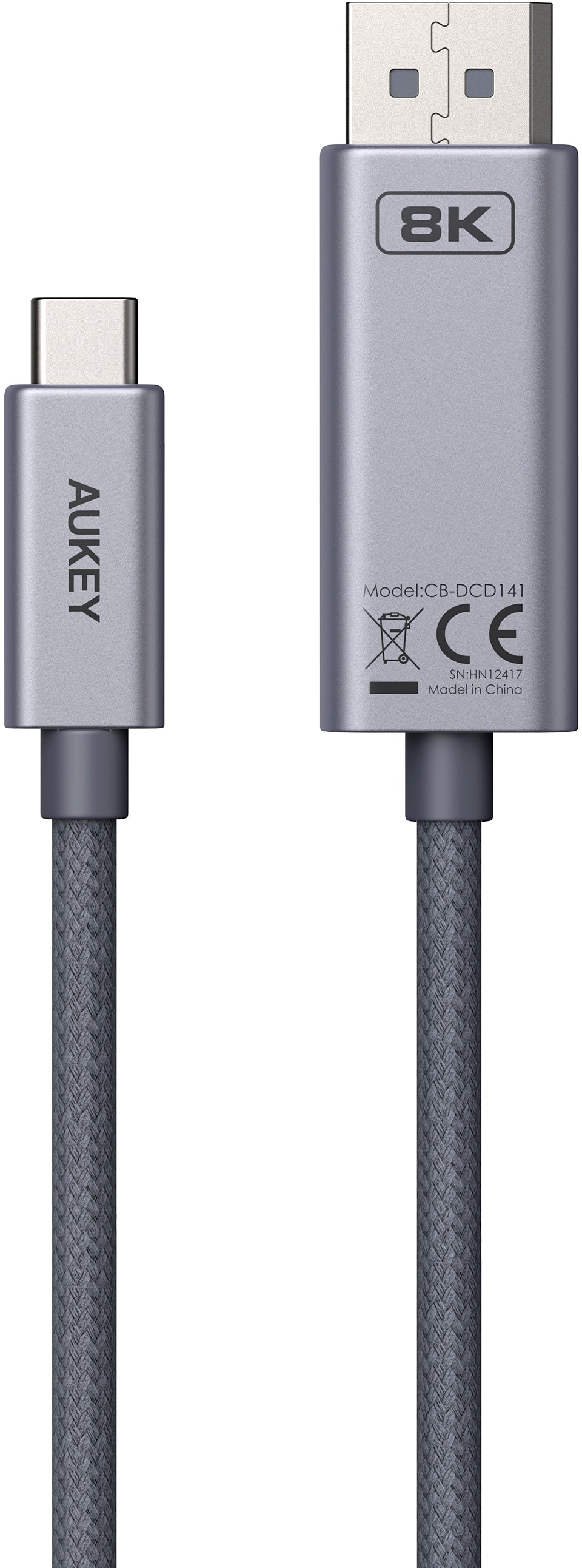 AUKEY USB-C auf DisplayPort Kabel 4K 60 Hz – 2 m – geflochten
