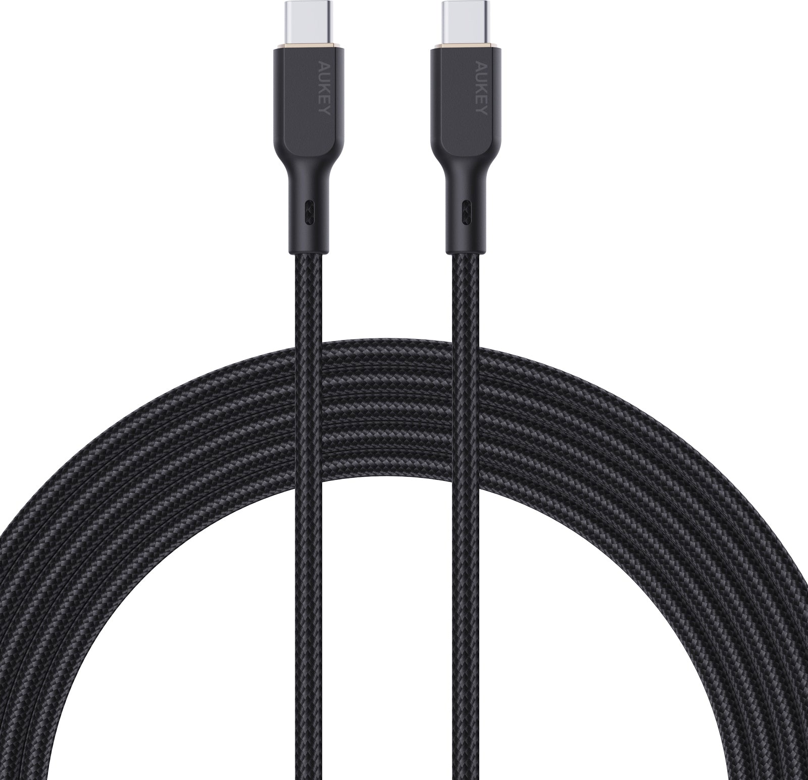 AUKEY USB-C-auf-USB-C-Kabel – USB 3.2 Gen 1 (5 Gbit/s) – 1 m – PD 100 W – Geflochten, Kevlar – Schwarz