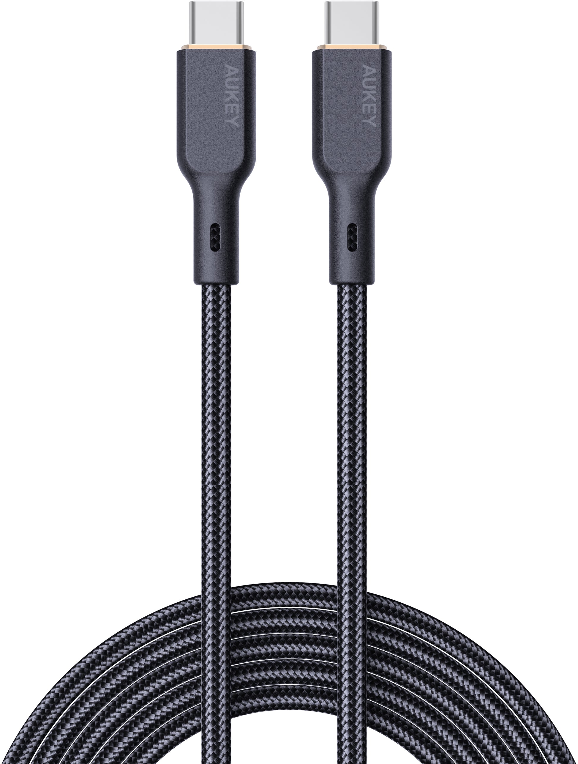 AUKEY USB-C auf USB-C Kabel – USB 2.0 (480 Mbit/s) – 1,8 m – PD 100 W – Geflochtenes Nylon – Schwarz