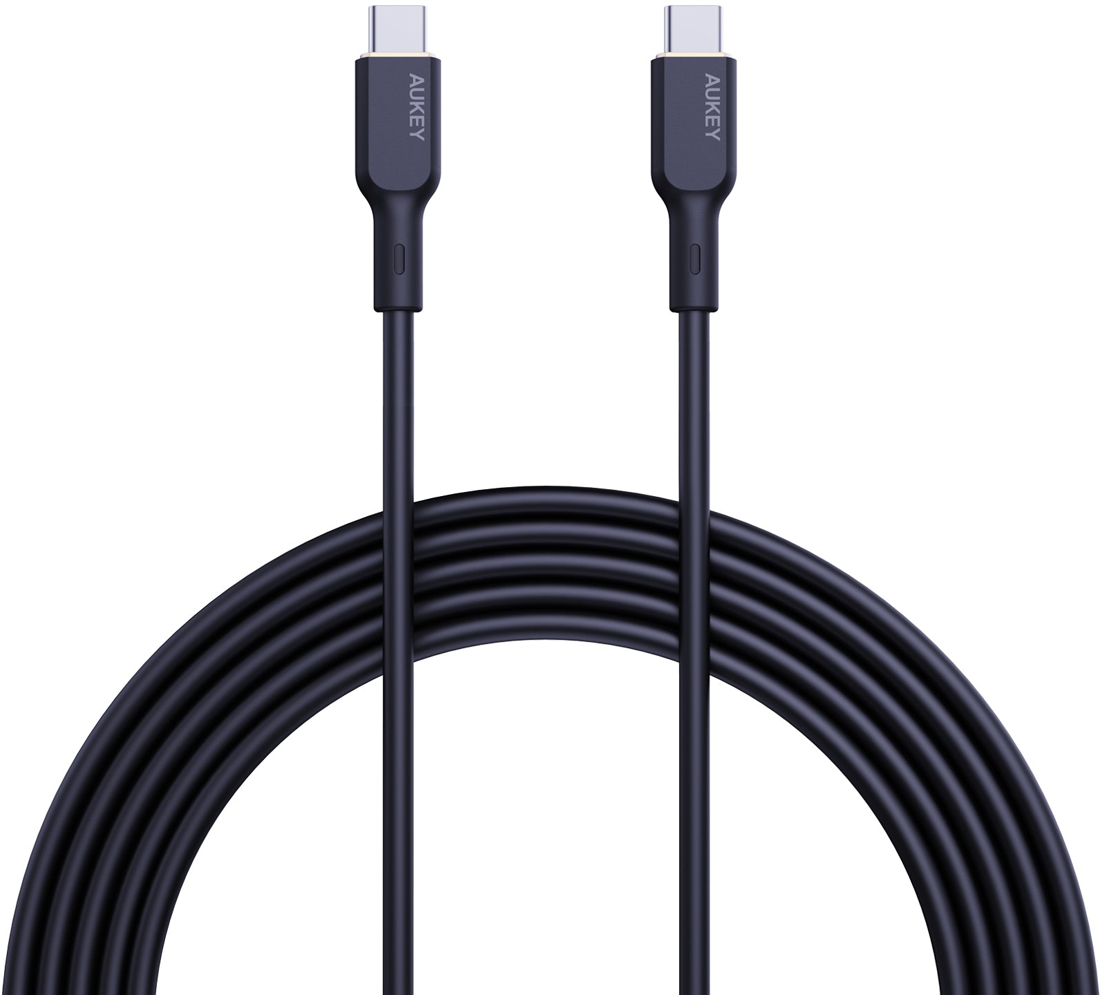AUKEY USB-C-auf-USB-C-Kabel – USB 2.0 (480 Mbit/s) – 1 m – PD 240 W – Silikonmantel – Weiss