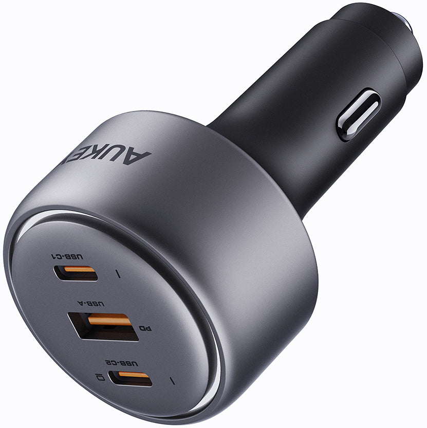 AUKEY Pathfinder CC-P4 Auto-Ladegerät 165 W – PD – USB-C×2, 3-Port – für Smartphones, Tablets, Laptops