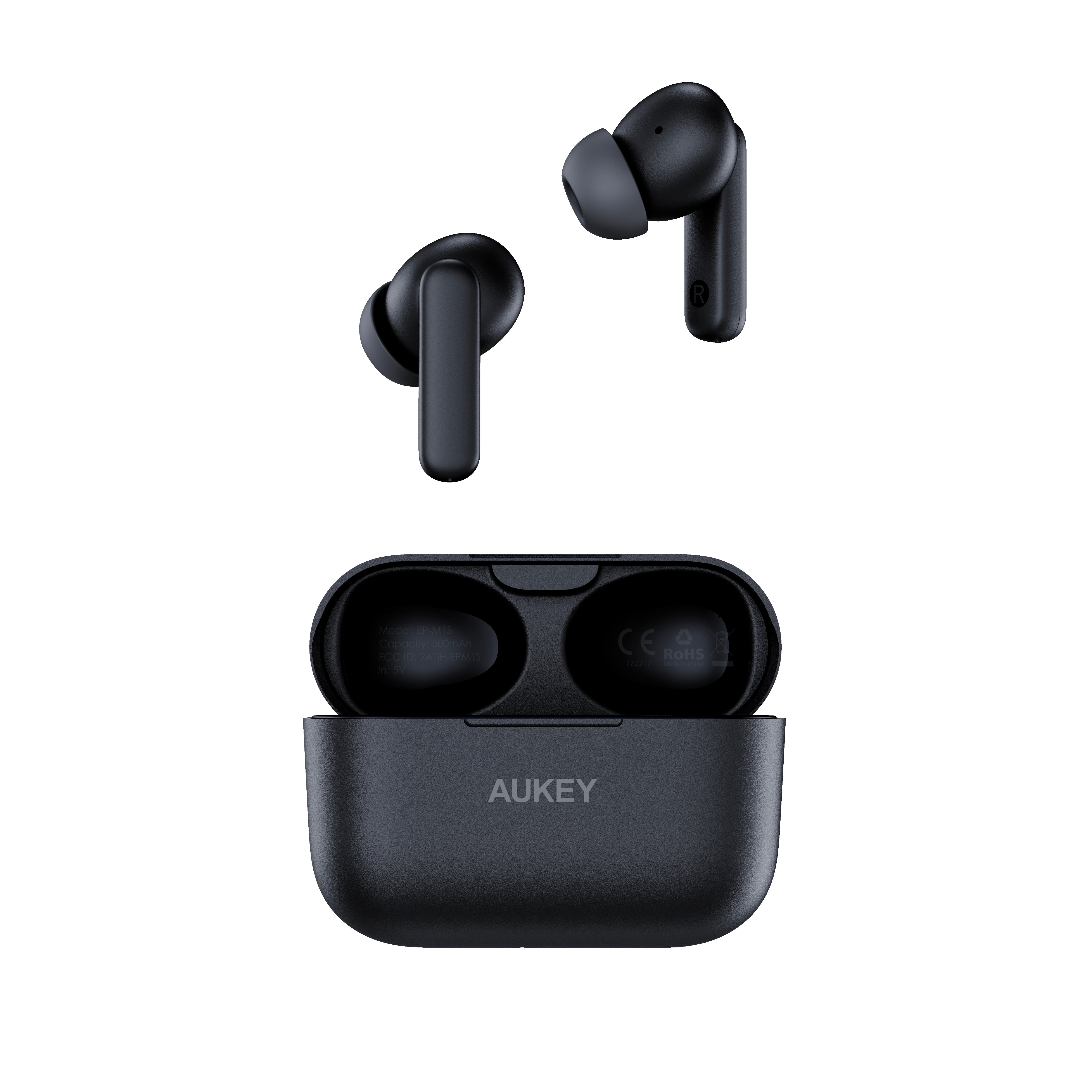 AUKEY Move Earbuds EP-M1 TWS In-Ear – mit Ladecase, IPX5, Schwarz, BT 5.2