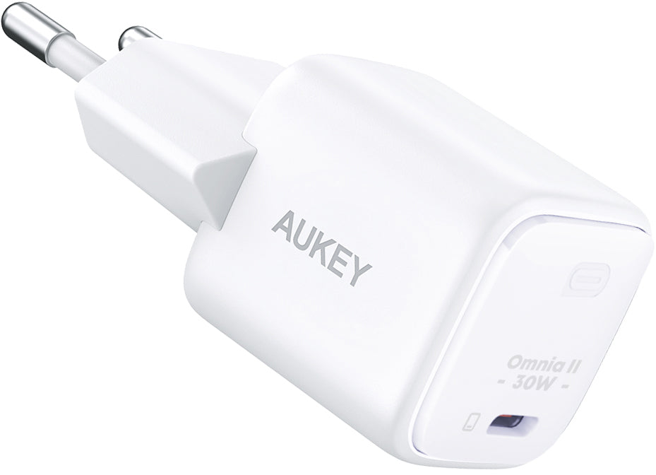 AUKEY Minima PA-B1L USB-Wandladegerät 30 W – USB-C×1, GaN – Weiss