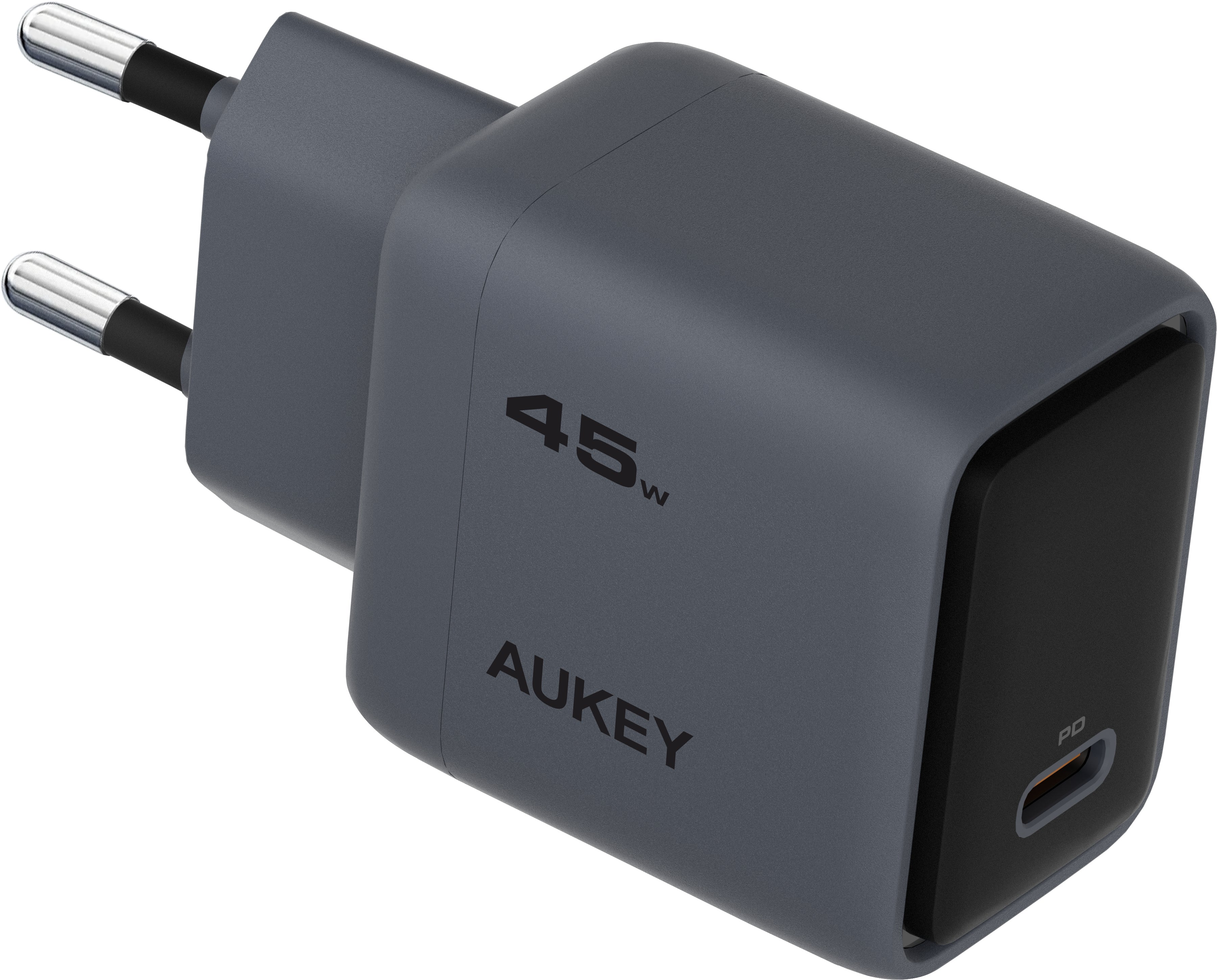 AUKEY Comet PA-C2 USB-Wandladegerät 45 W – USB-C×1 – PD, GaN – grau