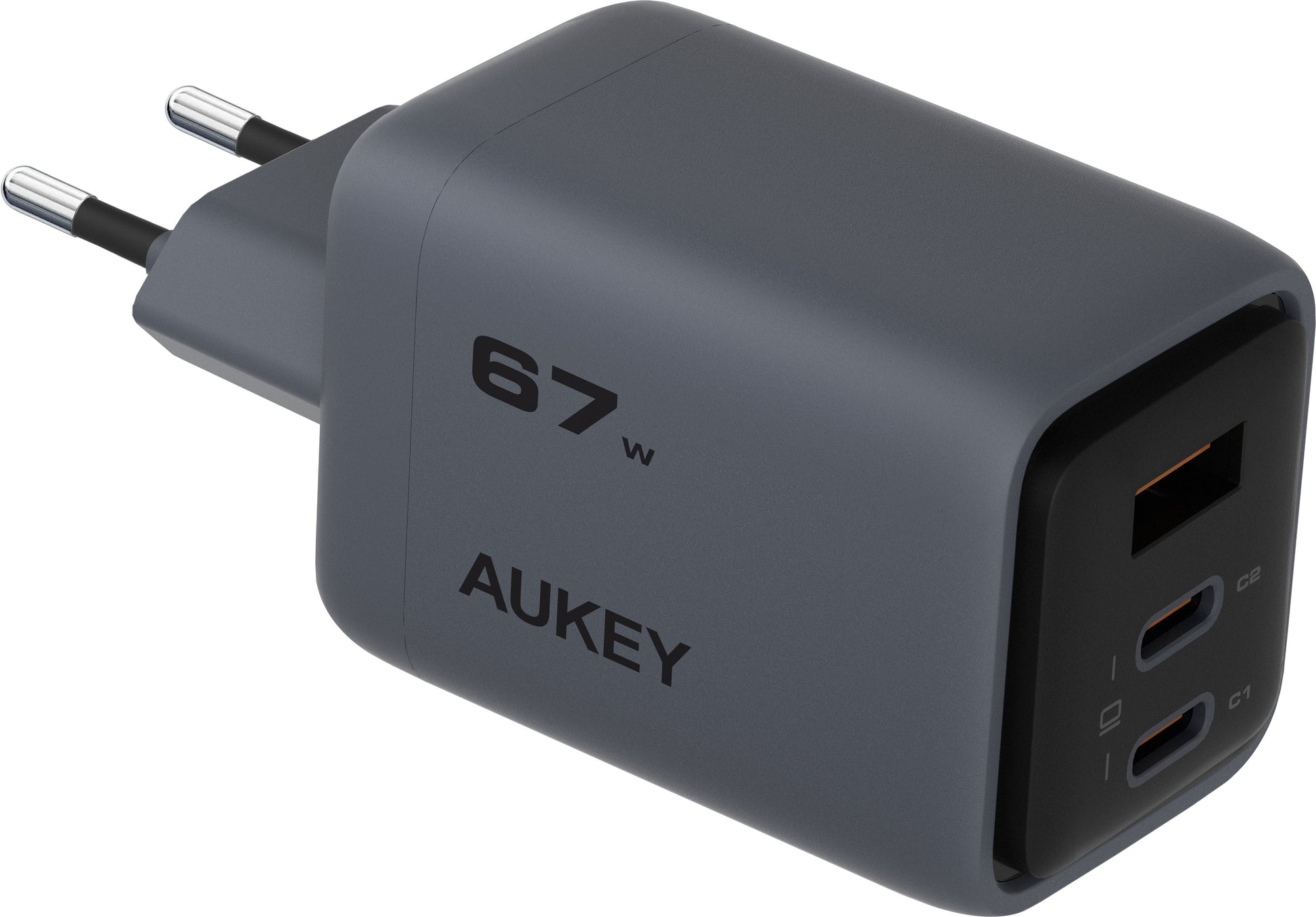AUKEY Comet Mix PA-C3 USB-Ladegerät 67 W – PD, GaN – Grau