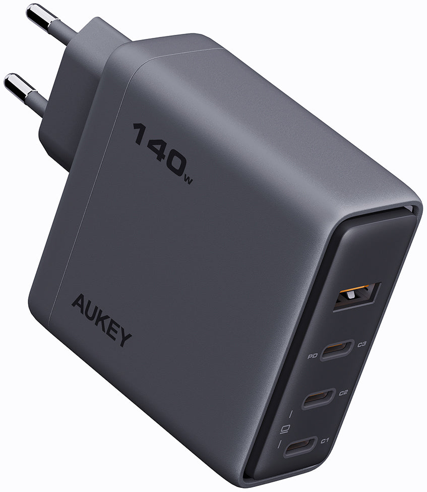 AUKEY Comet Mix PA-C6 USB-Wandladegerät 140 W – GaN, PD – Grau