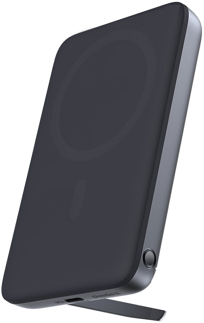 AUKEY MagFusion MagSafe Powerbank 6'700 mAh – 20 W PD, MagSafe 15 W, 1× USB-C, grau, für iPhone 12 und neuer
