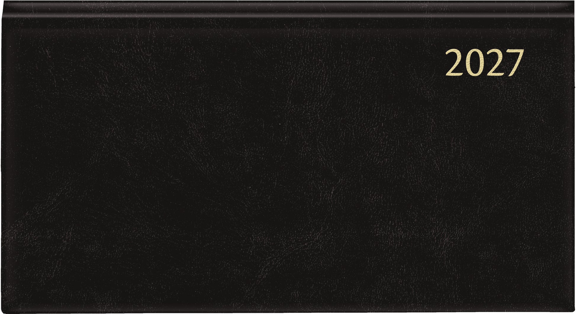 Aurora Novoplan Florence – Wochenagenda 2027, 1 Woche/2 Seiten, 9,5 × 17 cm, Kunstleder, Schwarz