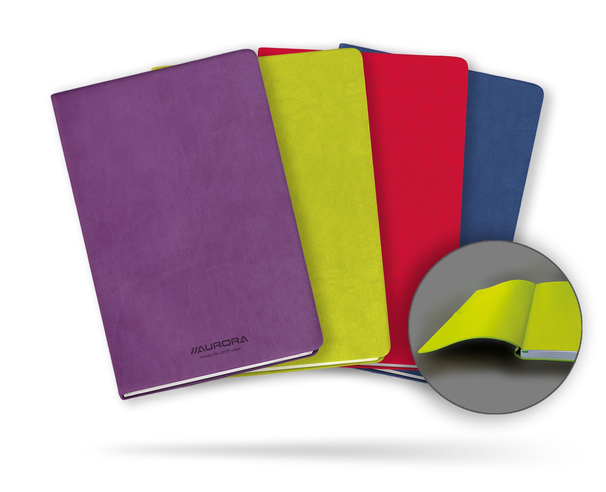 Aurora Capri Notizbuch – A5 – liniert – 192 Seiten – Softcover, assortiert