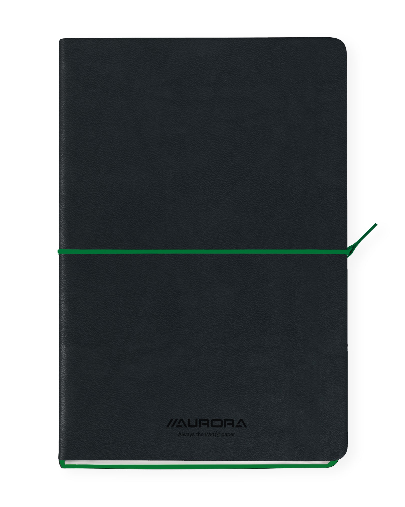 Aurora Tesoro Notizbuch – A5 – liniert – 192 Seiten – Softcover, schwarz/grün