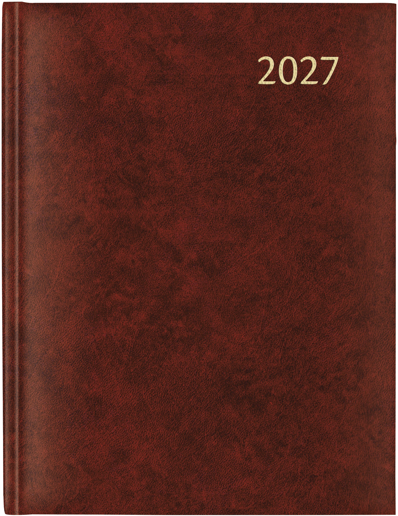 Aurora Florence – Wochenagenda 2027, 1 Woche/2 Seiten, 21,8 × 28,0 cm, Kunstleder, Bordeaux