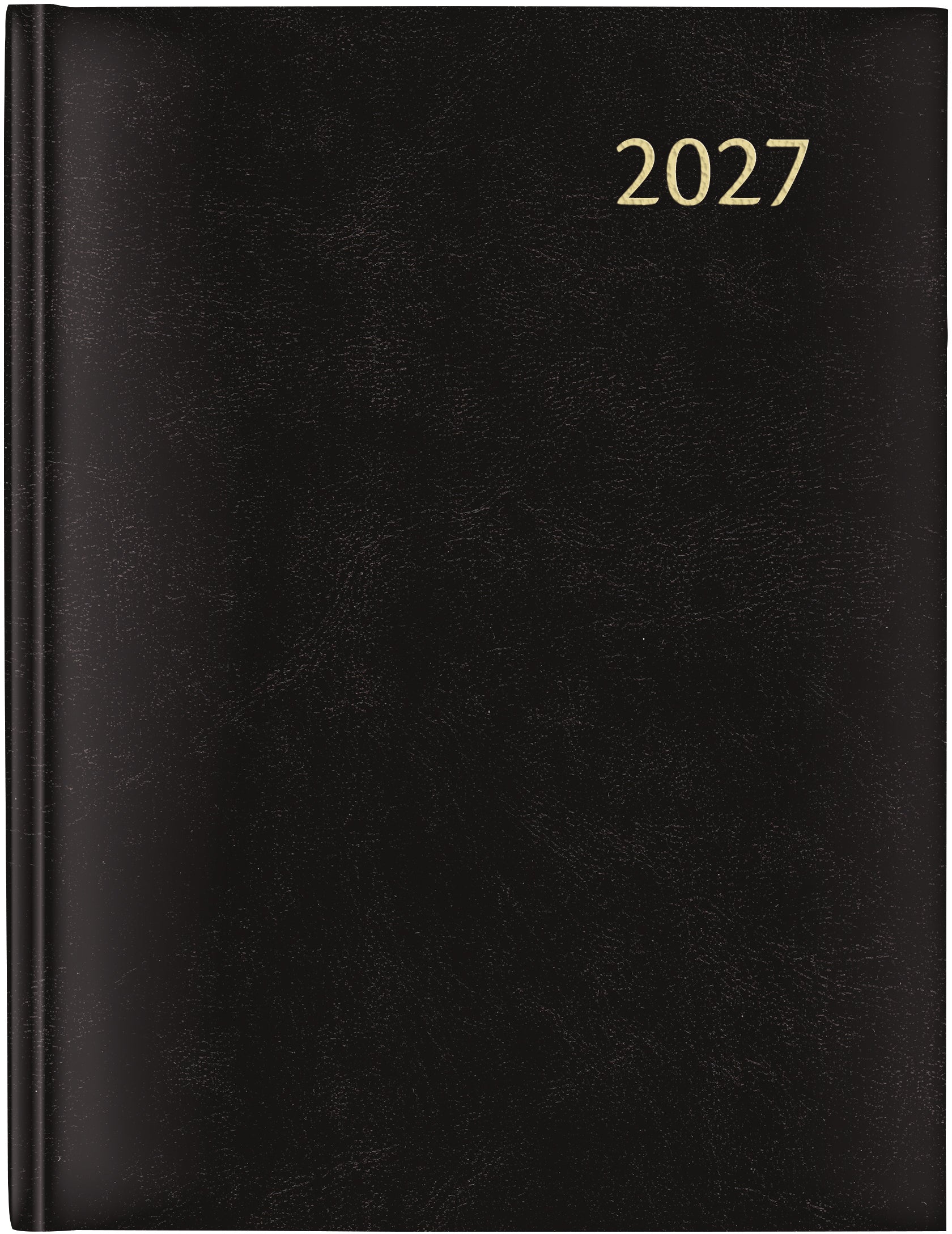 Aurora Florence – Wochenagenda 2027, 1 Woche/2 Seiten, 21,5 × 28,0 cm, Kunstleder, Schwarz