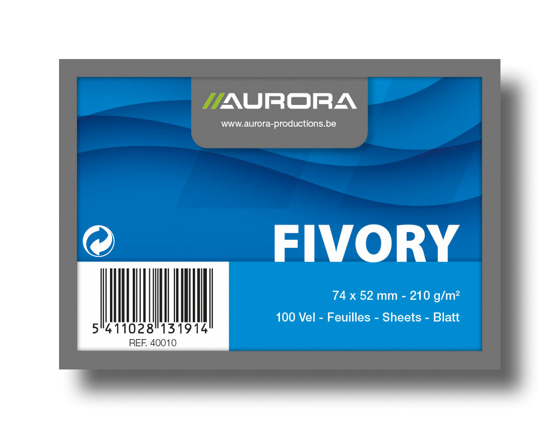 Aurora Karteikarten – für A8 – blanko, weiss