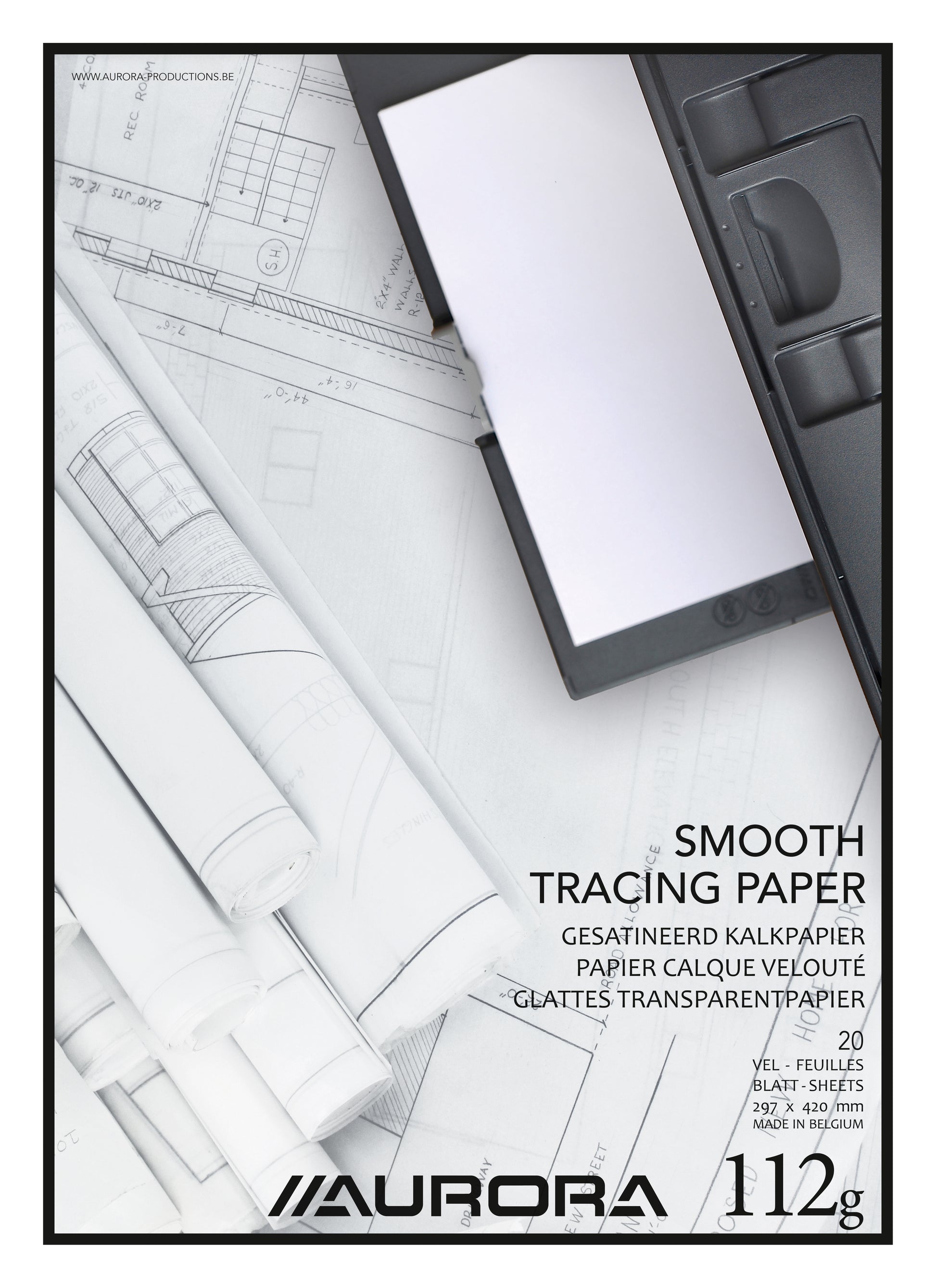 Aurora Transparentpapier Block CA121 – A3, 110 g/m², 20 Blatt