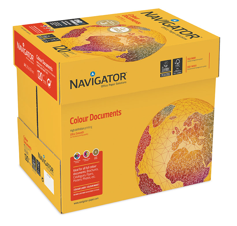 Navigator Colour Documents Kopierpapier Hochweiss – A4, 120 g/m², 2'000 Blatt