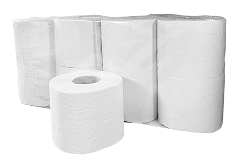 FIP Premium Toilettenpapier – Zellstoff, 3-lagig, weiss, 250 Blatt/Rolle