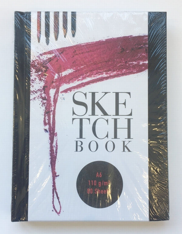 Bam4u.ch Skizzenbuch 6676A6 – A6 – 110 g/m² – Hardcover – 80 Blatt – Schwarz matt – perforiert
