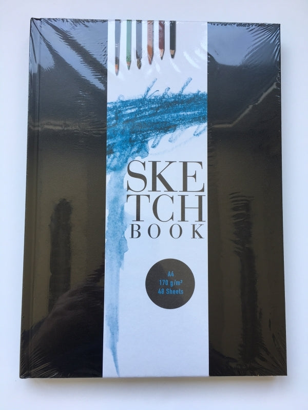 Bam4u.ch Skizzenbuch 6677A4 – A4 – 170 g/m² – Hardcover – 48 Seiten – Schwarz – perforiert