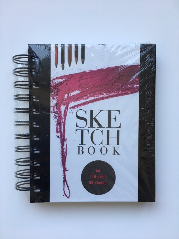 Bam4u.ch Spiral-Skizzenbuch – 15,7 × 14,2 cm – 110 g/m² – Spiral – Schwarz, matt – perforiert