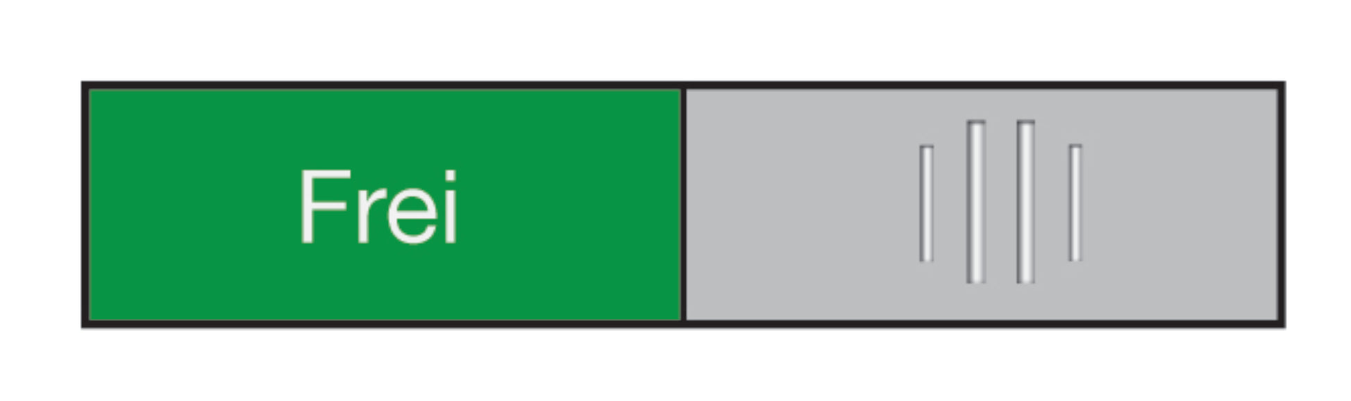 Berec Türschild Frei-Besetzt – 71 × 12 mm – Aluminium – selbstklebend