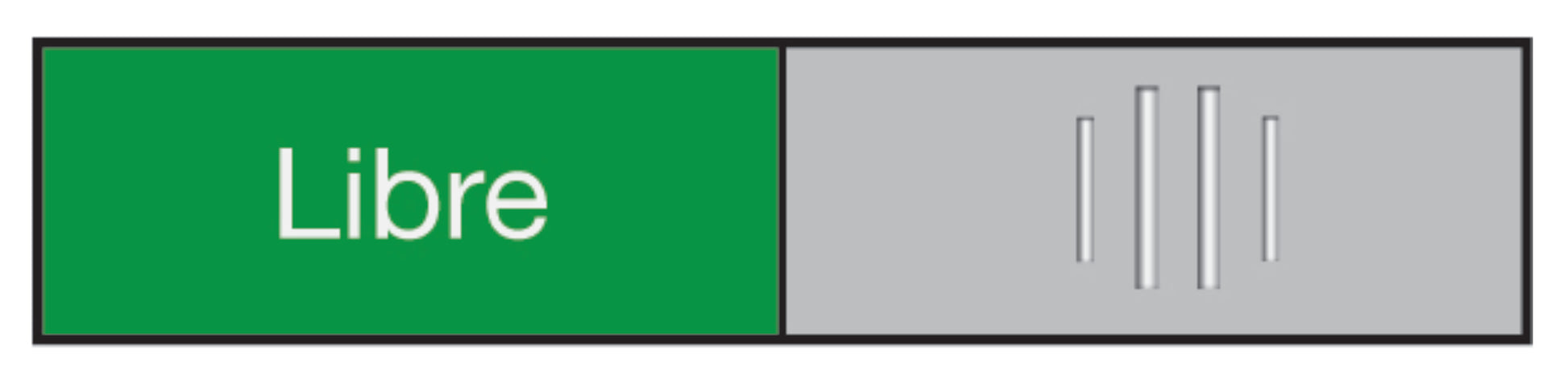 Berec Türschild Frei/Besetzt – 274 × 102 × 2 mm – Aluminium – selbstklebend