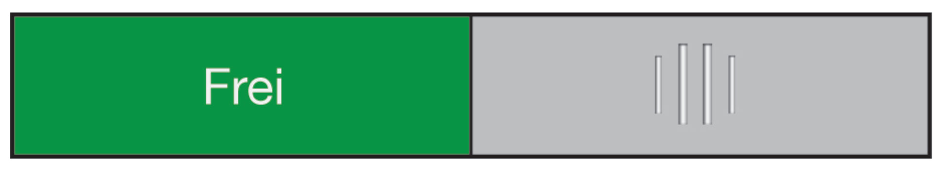 Berec Türschild Frei-Besetzt – 80 × 18 mm – Aluminium – selbstklebend