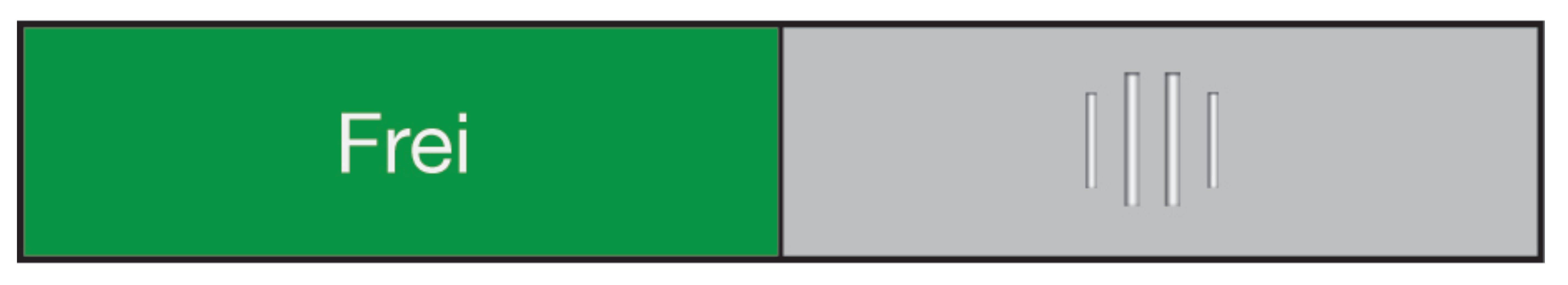 Berec Türschild Frei-Besetzt – 80 × 18 mm – Aluminium – selbstklebend