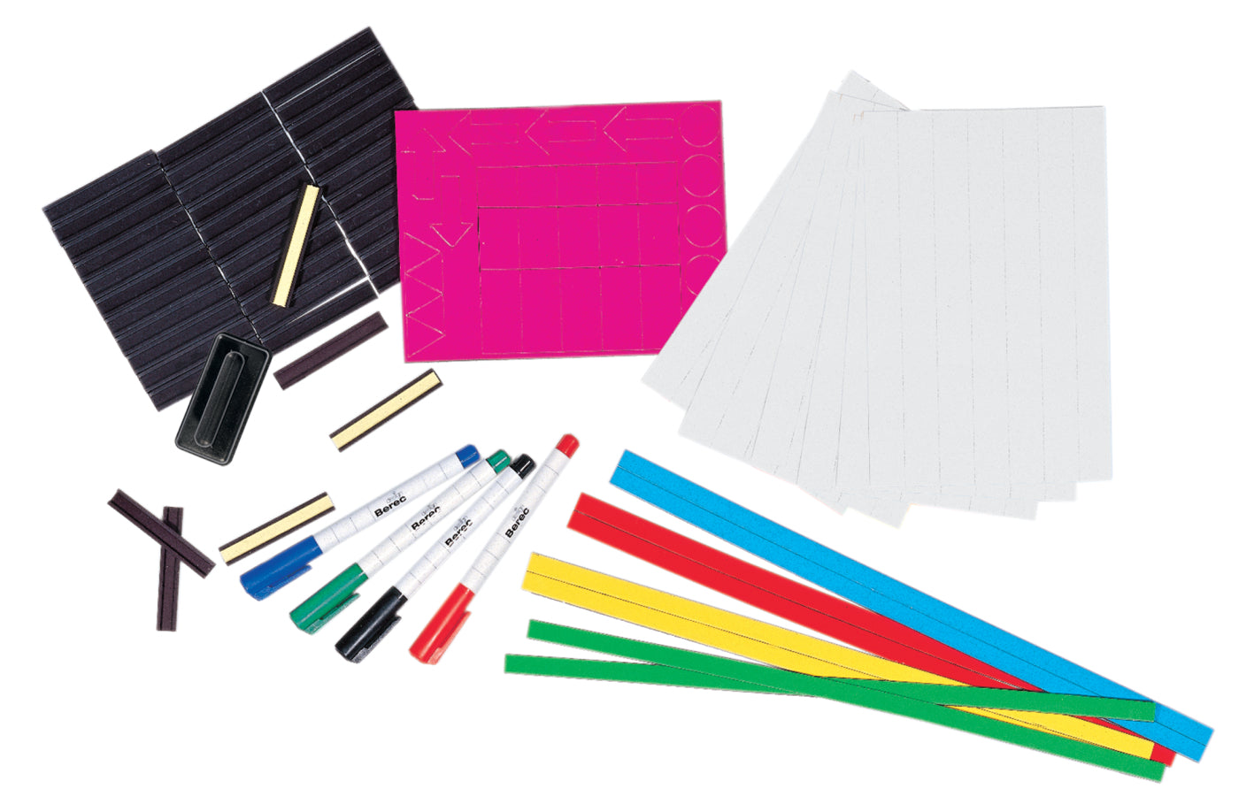 Berec Zubehörset für Planungstafeln – Midi PLAN-SET – 23 × 3 × 32 cm – sortiert