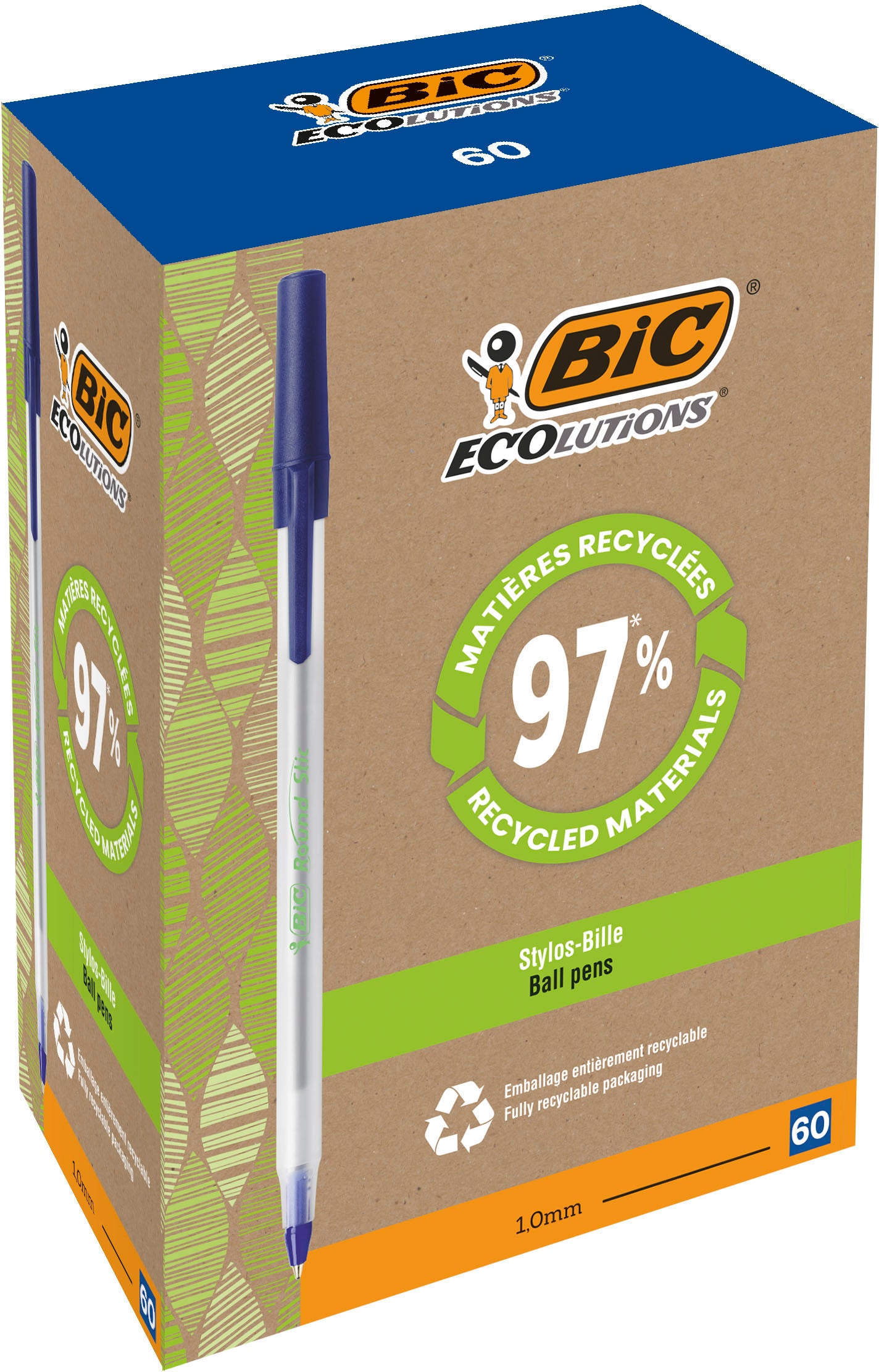BIC Ecolutions Round Stic M 8932403 Kugelschreiber – Blau