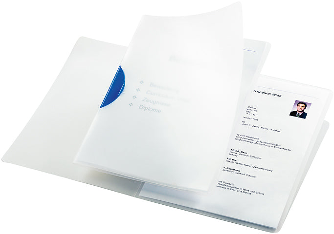 Biella Bewerbungsmappe 161403, für A4, mit Clip – Polypropylen – transparent
