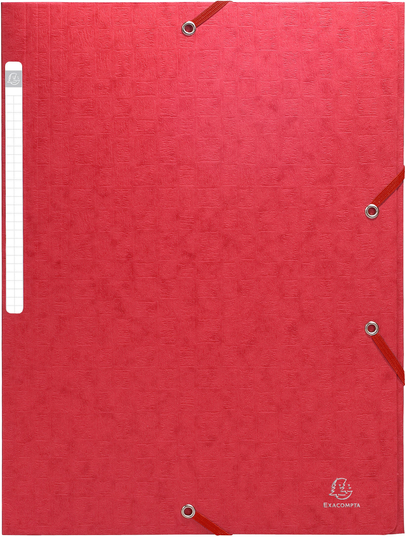 Biella Exacompta Gummibandmappe A4 – 3 Klappen, Karton, Rot, Füllhöhe 35 mm