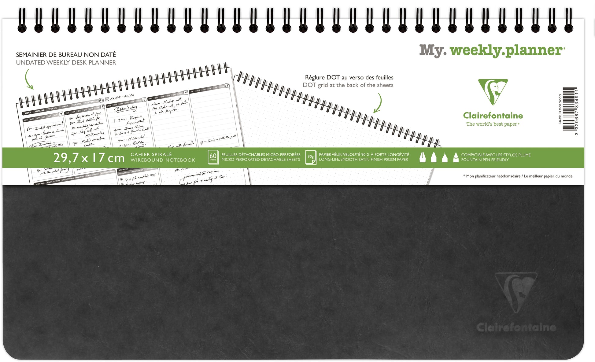 Biella Age Bag – Wochenagenda ohne Jahr, 18,5 × 30,0 cm, Spiralbindung