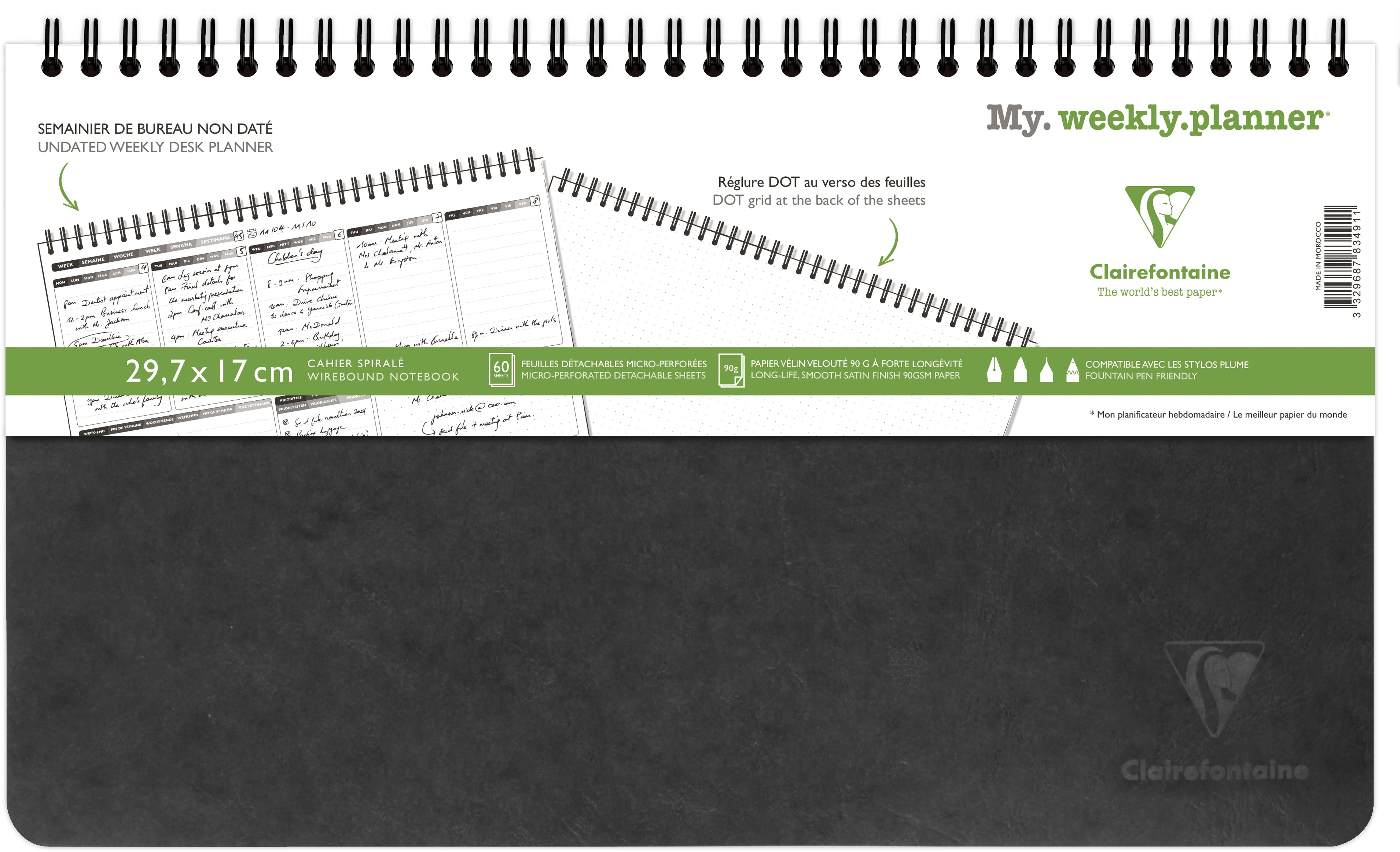 Biella Age Bag – Wochenagenda ohne Jahr, 18,5 × 30,0 cm, Spiralbindung