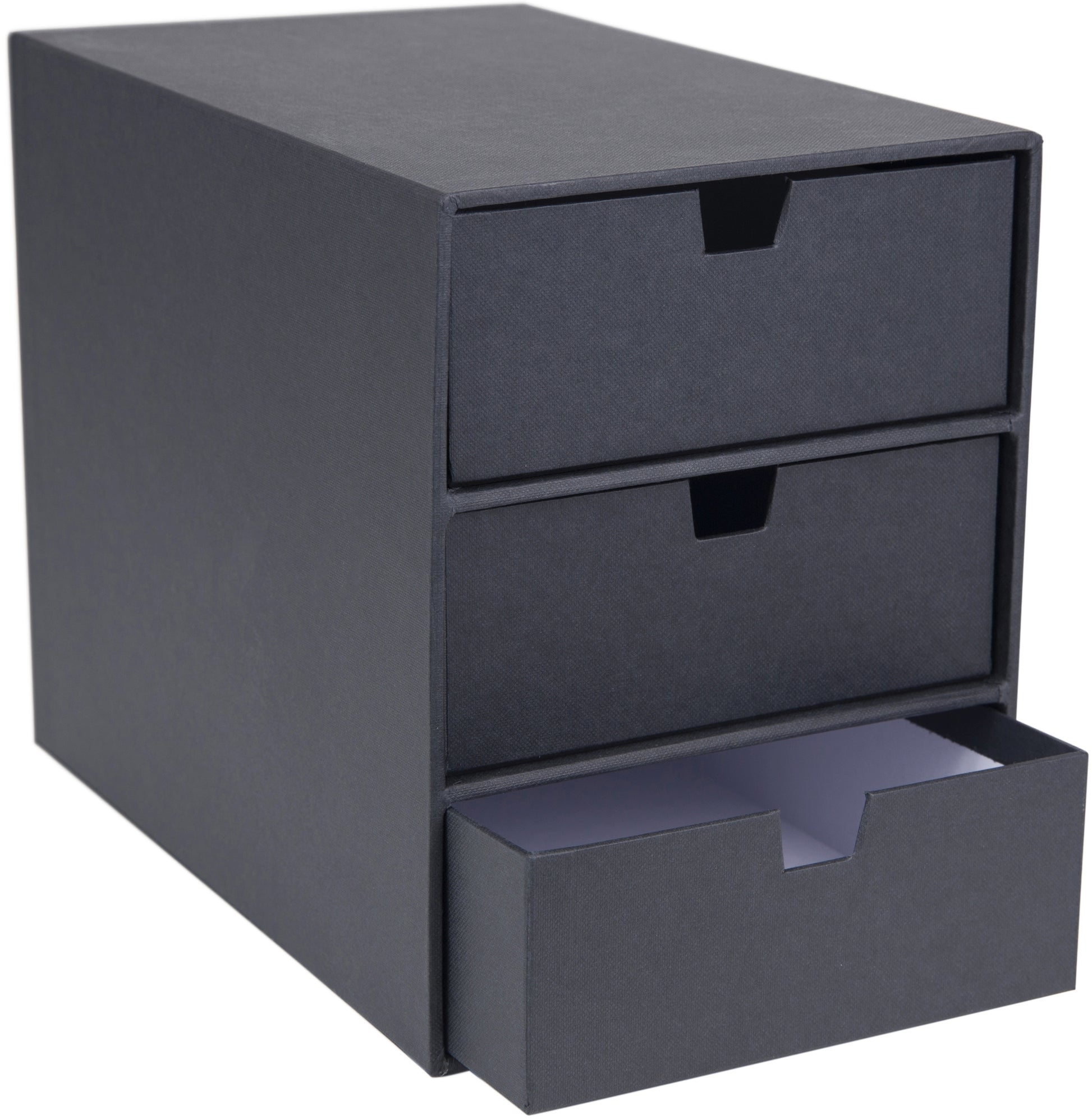 Bigso box of sweden Ingrid 15751600 Schubladenelement – 3 Schubladen, Grau, Karton, B 160 × H 209 × T 255 mm