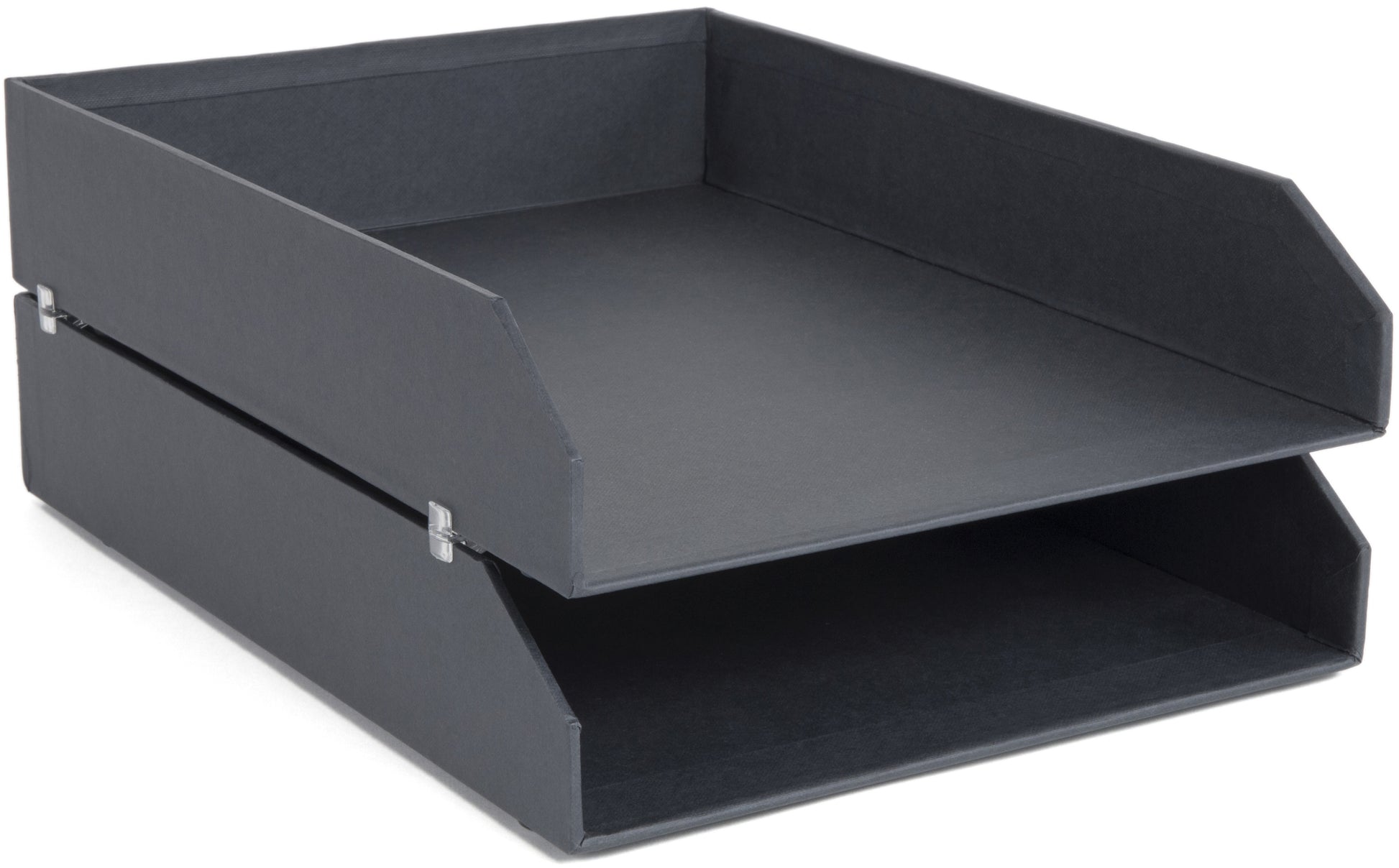 Bigso box of sweden Hakan – Briefkorb für A4, Karton, Dunkelgrau, 240 × 65 × 317 mm