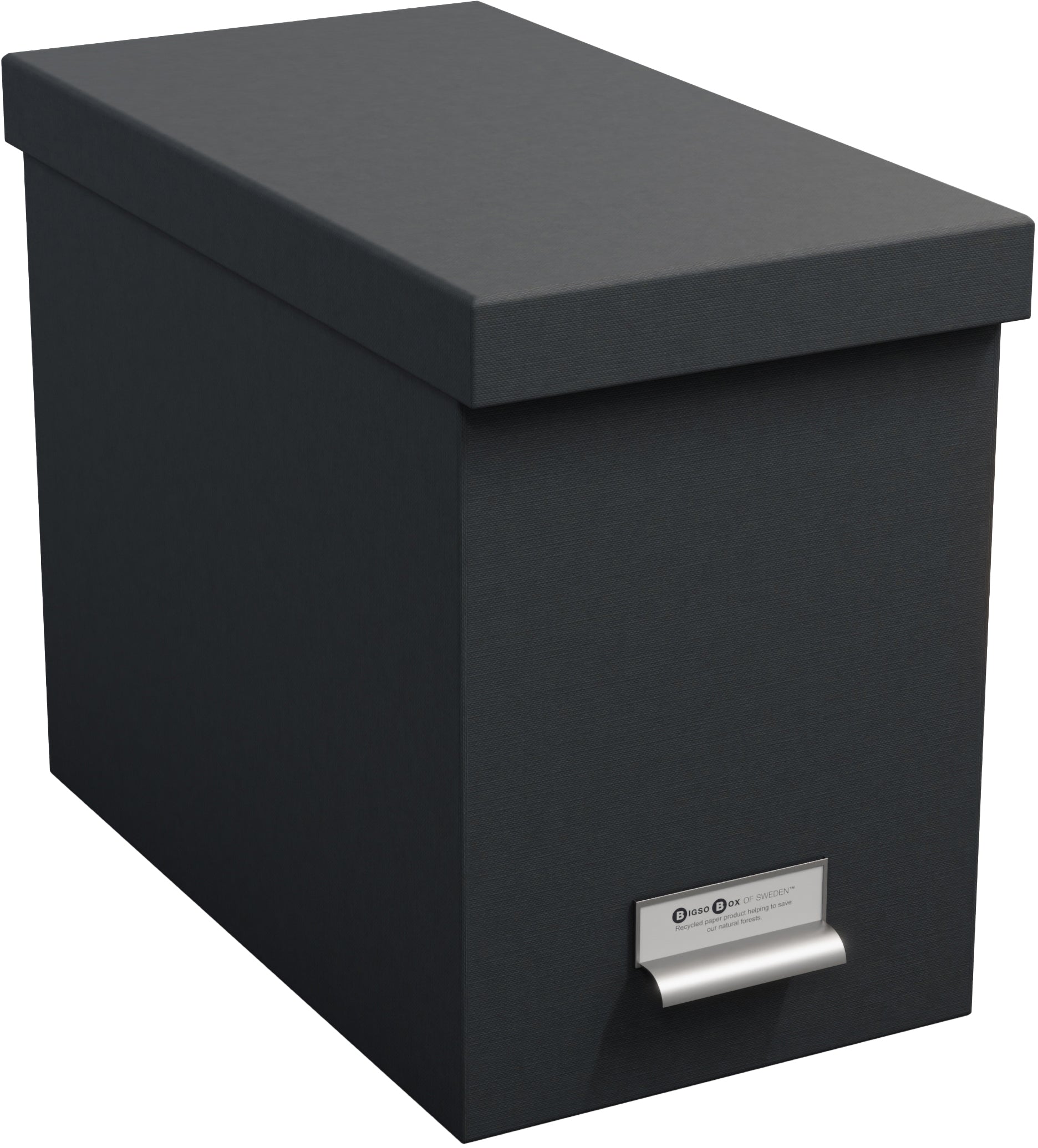 Bigso Box of Sweden Aufbewahrungsbox B 190 × H 270 × T 355 mm – für Hängemappen, 8 Hängemappen, Grün, Karton