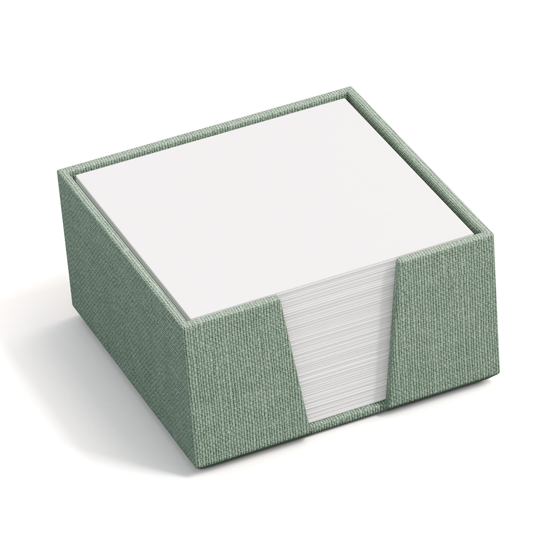 Bigso Box of Sweden Zettelbox – 110 × 110 mm, Karton, Mintgrün, 110 × 50 × 110 mm