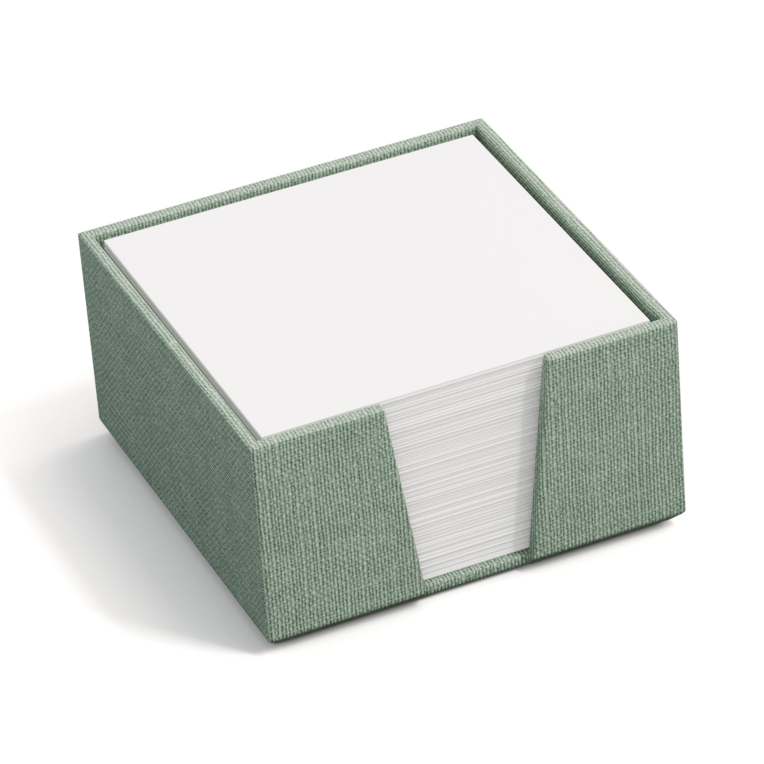 Bigso Box of Sweden Zettelbox – 110 × 110 mm, Karton, Mintgrün, 110 × 50 × 110 mm
