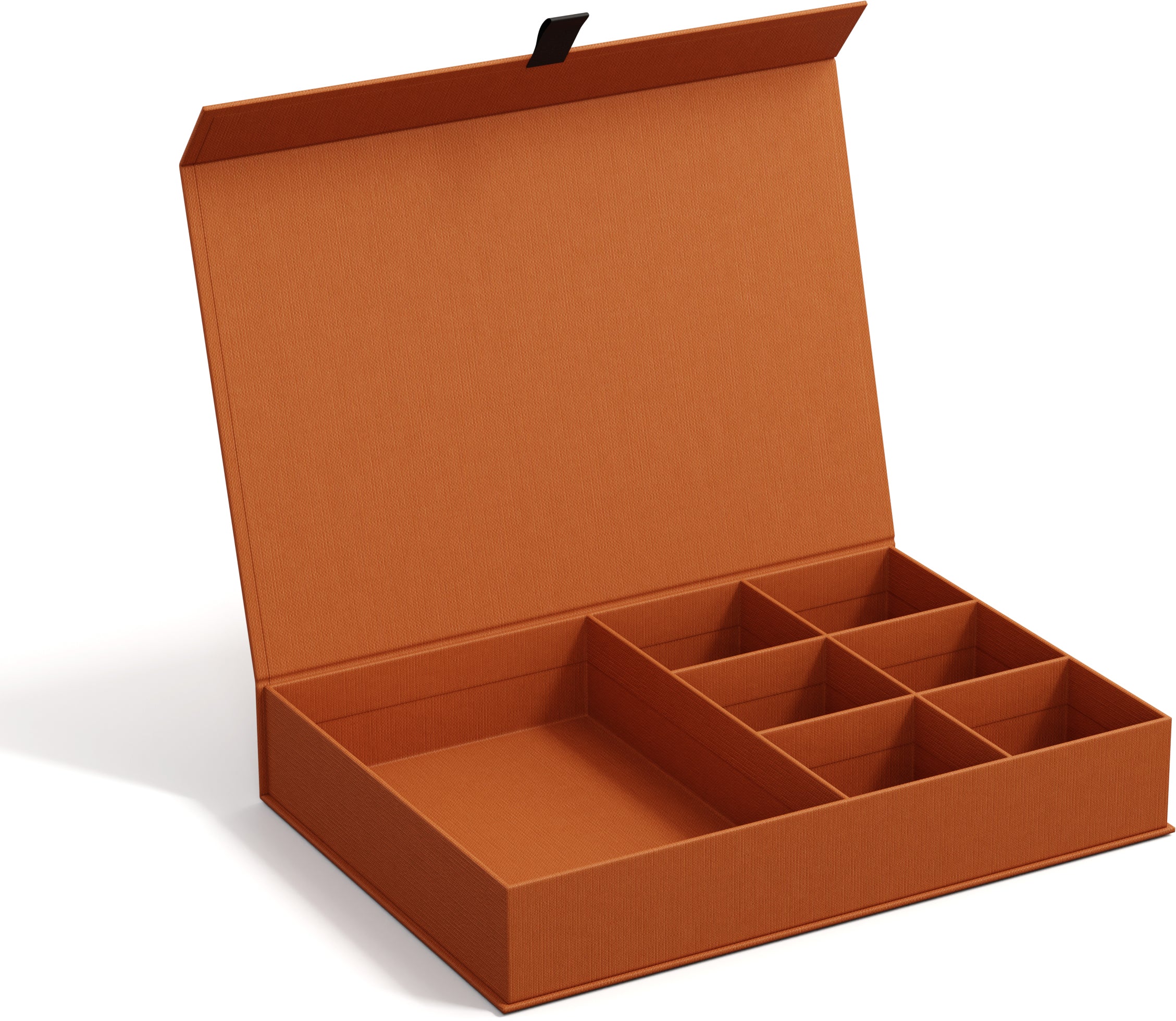 Bigso box of sweden Jolie Schmuckbox – terracotta – mit Deckel, mit Magnetverschluss – 190 × 45 × 270 mm